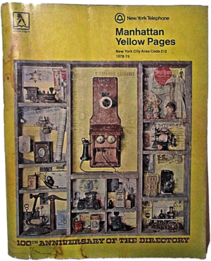 100th Anniversary Manhattan Yellow Pages Cover